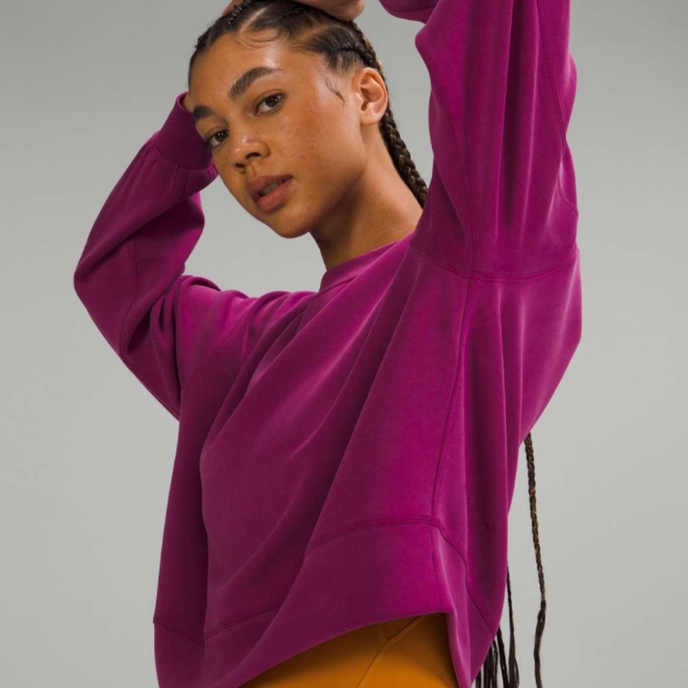 lululemon athletica Perfectly Oversized Cropped Sweatshirt Sz 2